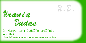 urania dudas business card
